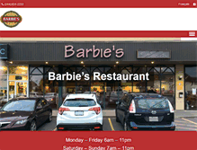 Tablet Screenshot of barbiesrestaurant.com